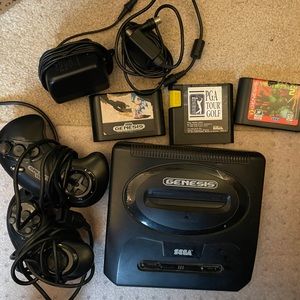 Sega Genesis Model 2 Console and three games